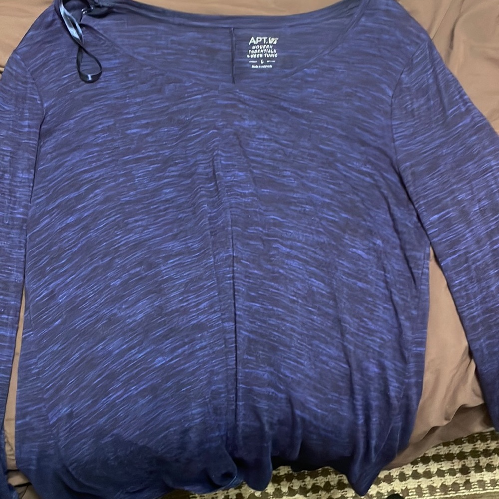 Long sleeve navy blue tunic